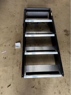 Mor/Ryde STP-212 Manual Retractable Entry RV Step 4 Step 28 Inch Wide 42" Height