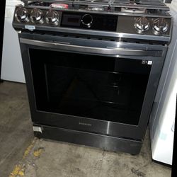Samsung Black Stainless Steel Slide In Stove