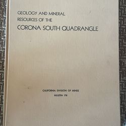 GEOLOGY AND MINERAL RESOURCES OF THE CORONA SOUTH QUADRANGLE,  Published 1961