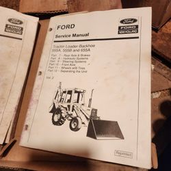 Ford 555A / 555B / 655A Backhoe Service Manuals (Vol 1 & 2)