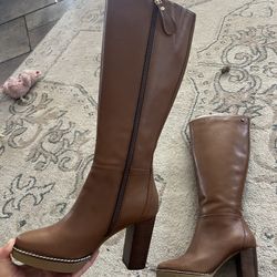 Tommy Hilfiger Brown Leather Boots