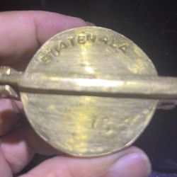 Antique Brass Apothecary Nesting Weight Set Of 5