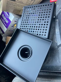 Matte black Square shower floor kit