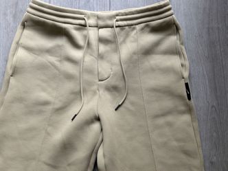 Nike Men's Tan Fleece Shorts - Classic Logo