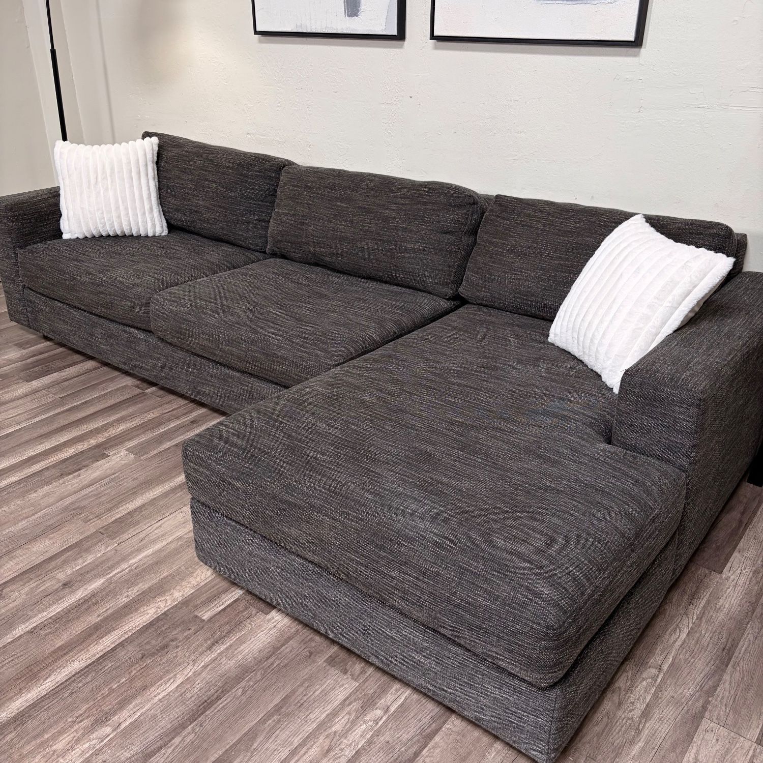 FREE DELIVERY West Elm Dark Gray Sectional Couch