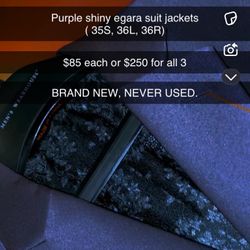 Shiny Purple Mens Suit