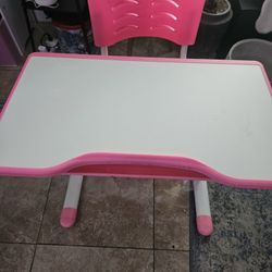  Pink Height Adjustable Children's Desk and Chair