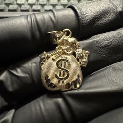 10k Money Bag Pendant