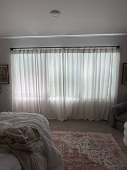 Linen curtains
