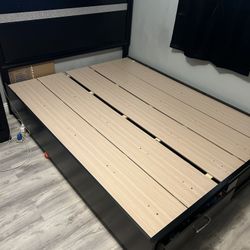 Bed Frame And Small Night stand