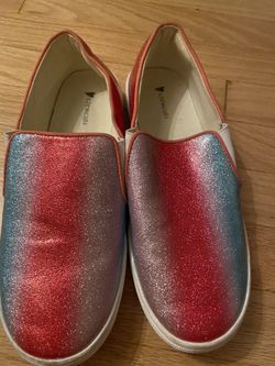 Crewcuts by JCrew Girl’s Slip On Rainbow Glitter Shoes Size 4