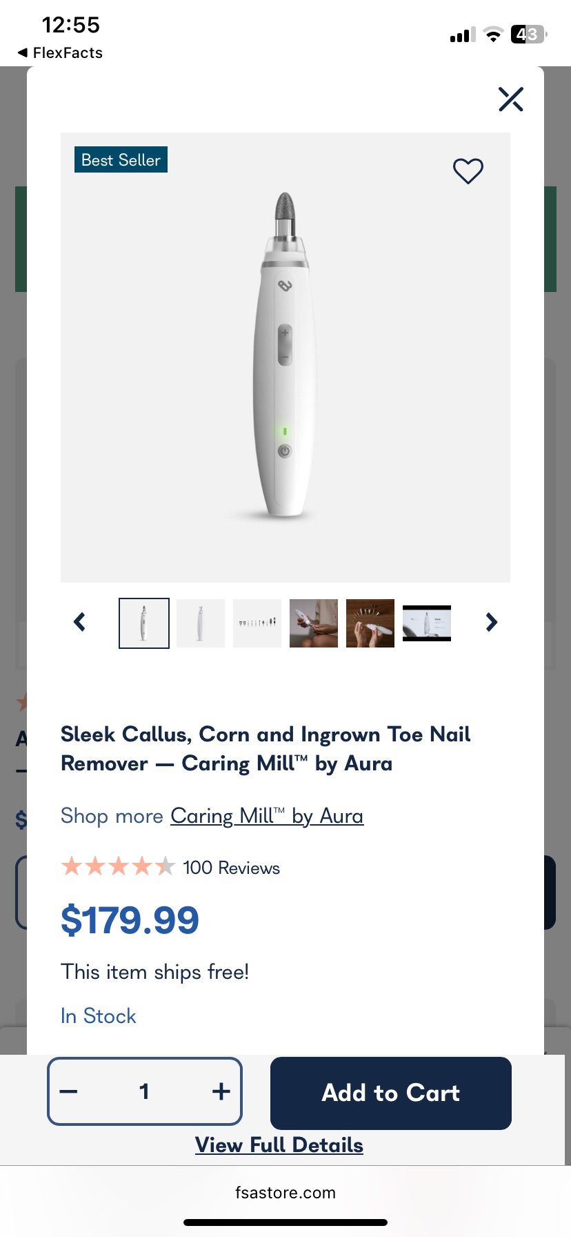 Sleek Callus, Corn and Ingrown Toe Nail Remover — Caring Mill™ by Aura