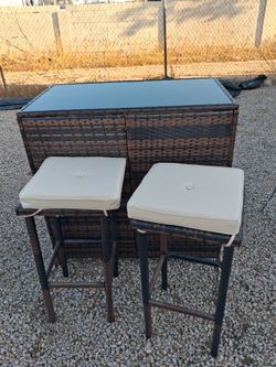 Mini bar stools and 2 bar stools