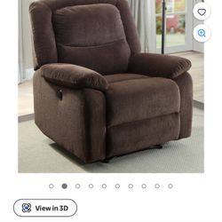 Serta Push-Button Power Recliner Sofa Chair Brown