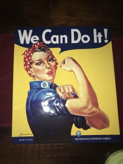 Rosie the riverter aluminum poster