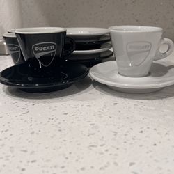 DUCATI ESPRESSO SET OF 6 CUPS AND SAUCERS
