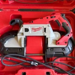 Like New Milwaukee Band Saw with Hard Shell Case & Blades