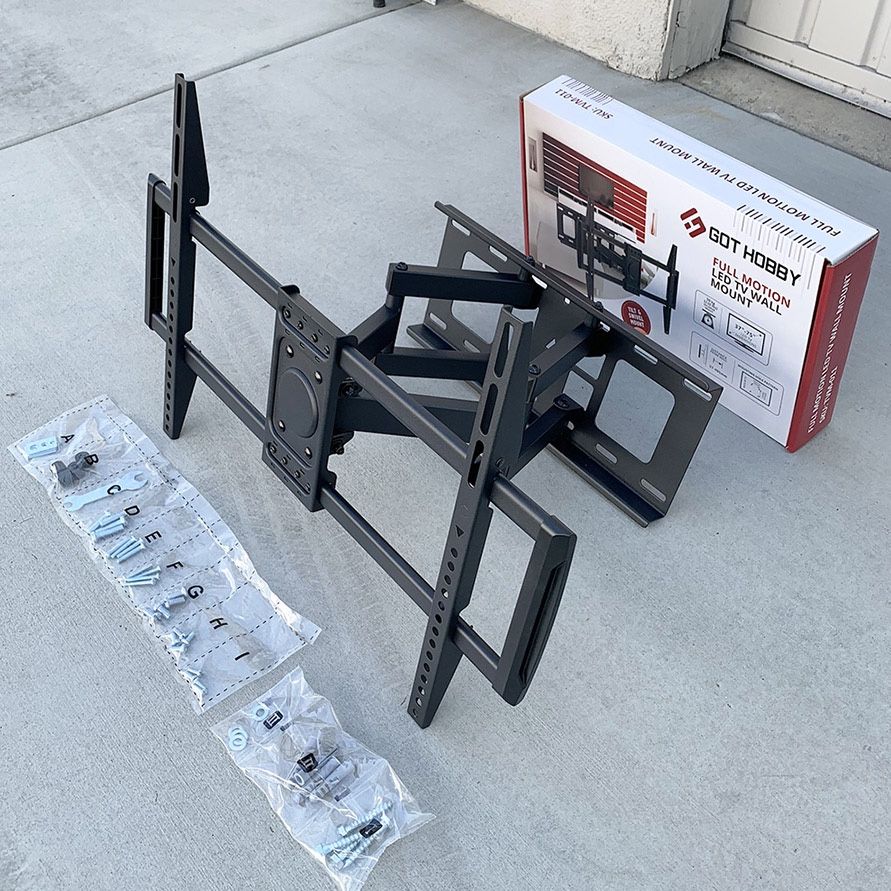 (Brand New) $45 Full Motion 37”-75” TV Wall Mount Swivel Tilt VESA 600x400mm, Max Load 110 Lbs 