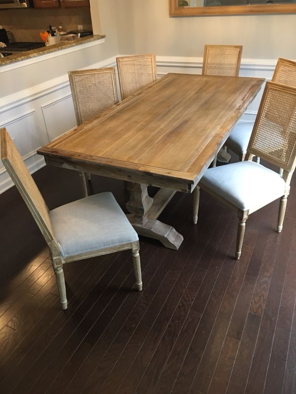 Dining Table Set With 6 Chairs Like New Pier 1 Bradding Natural Open In The Appcontinue To Mobile Website