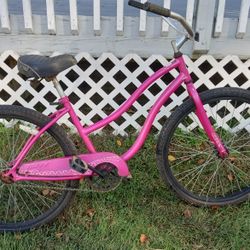 26-in Beach Cruiser Bike Single Speed With New Chain Ready To Ride