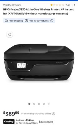 Ho officejet 3830 all in one printer