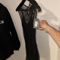 All Saints Black Crystal Dress Size M