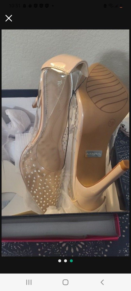Nude Clear Heels