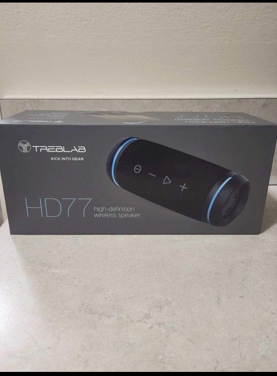 BRAND NEW TREBLAB HD77 - Bluetooth Speaker - Loud 360° HD Surround Sound W/Bass - 30W Stereo  - NEW