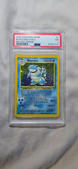 💧 PSA 7 Blastoise Holo (Red Dot Error) 💧