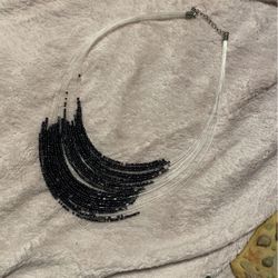 Black Bead Necklace