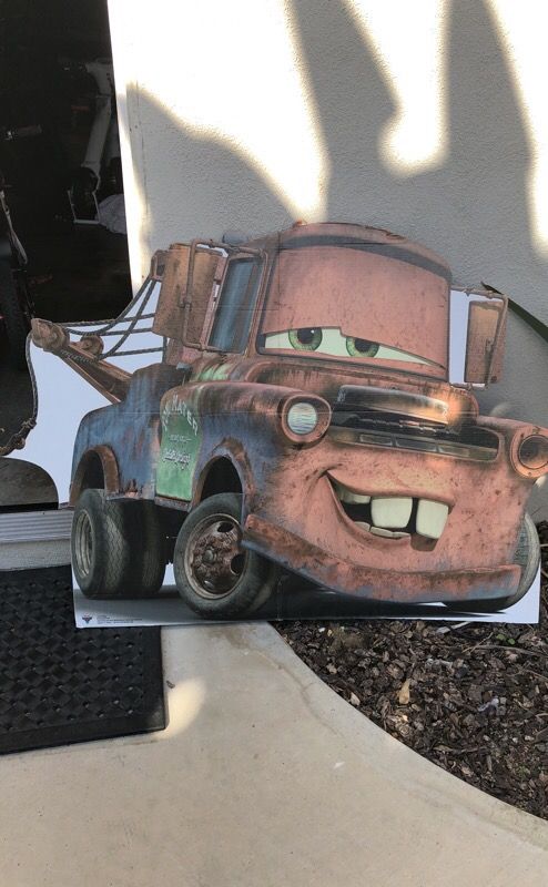 Tow Mater!!! Giant cardboard cutout