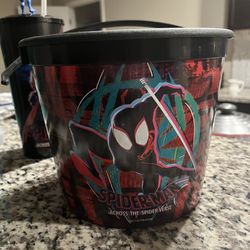 Spider man into the spider verse popcorn bucket  with cup limited