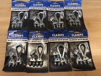 (8) sets of galvanized wire rope clamps (3/32”-1/4”)