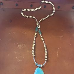Beautiful turquoise and beaded necklace