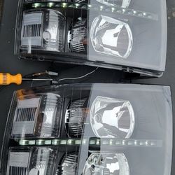 07-13 Chevrolet Silverado LED Headlights Luces Micas Calaveras Faros Faroles Focos Chevy