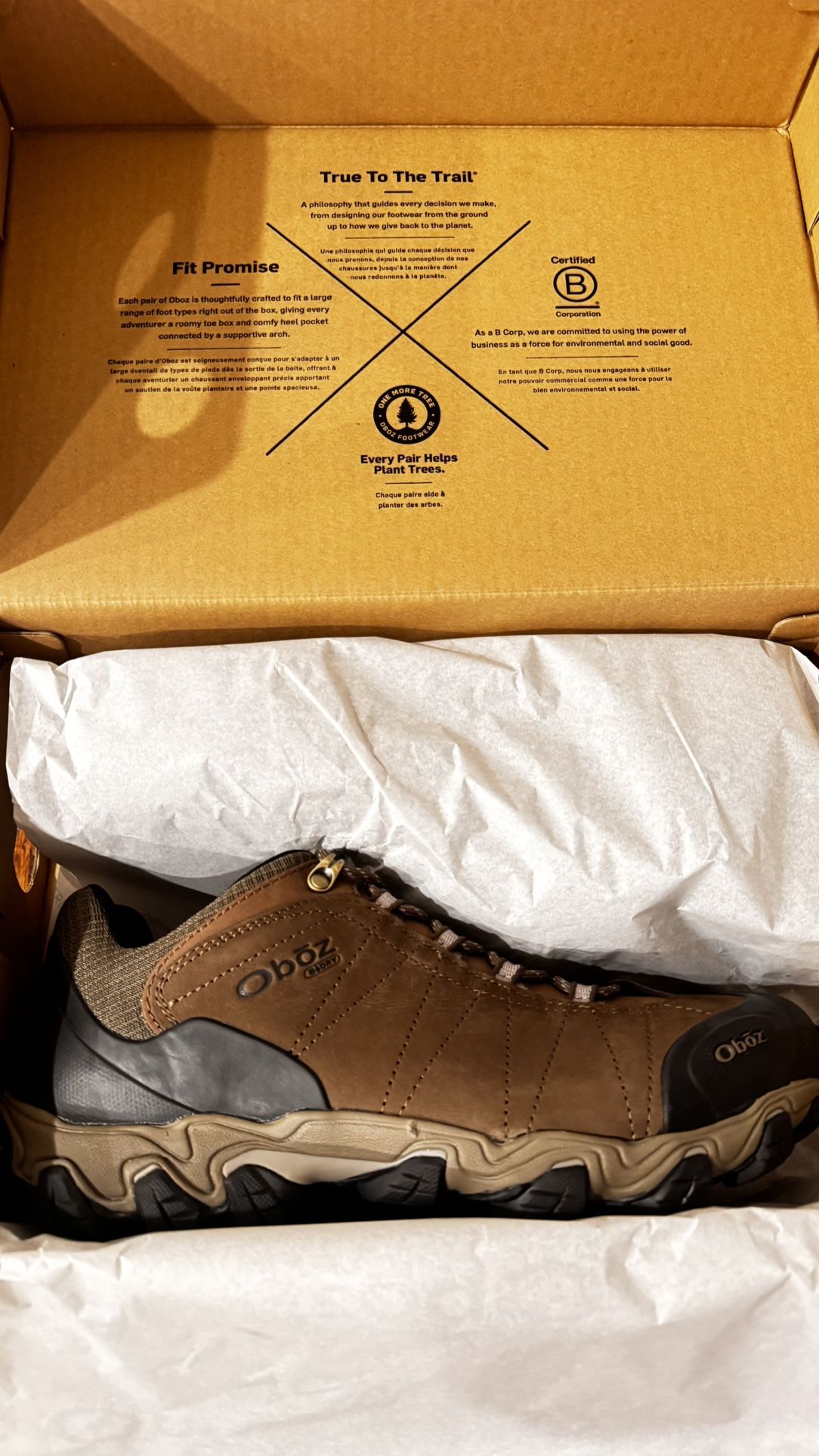 Oboz Men's Bridger Low B Dry Waterproof Hiking Shoe