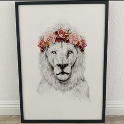 Festival Lion Art Print and Frame