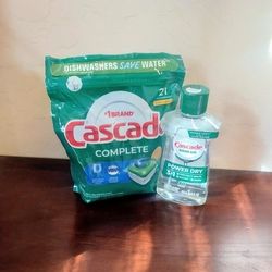 Cascade dishwasher Tabs and Rinse Aid Bundle- pick up only Ray and Higley 