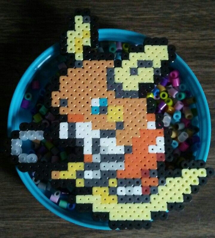 Pokemon Alolan Raichu Perler Bead Pixel Art