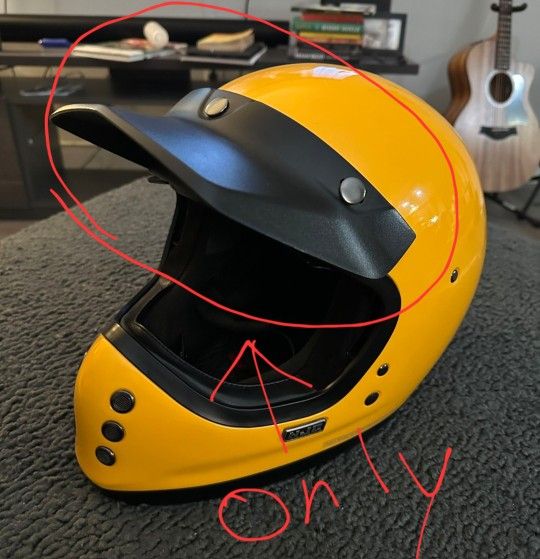 3 Snap Motorcycle Helmet Sunshield Visor Peak