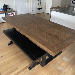 Dining Room Table With 2 Benches