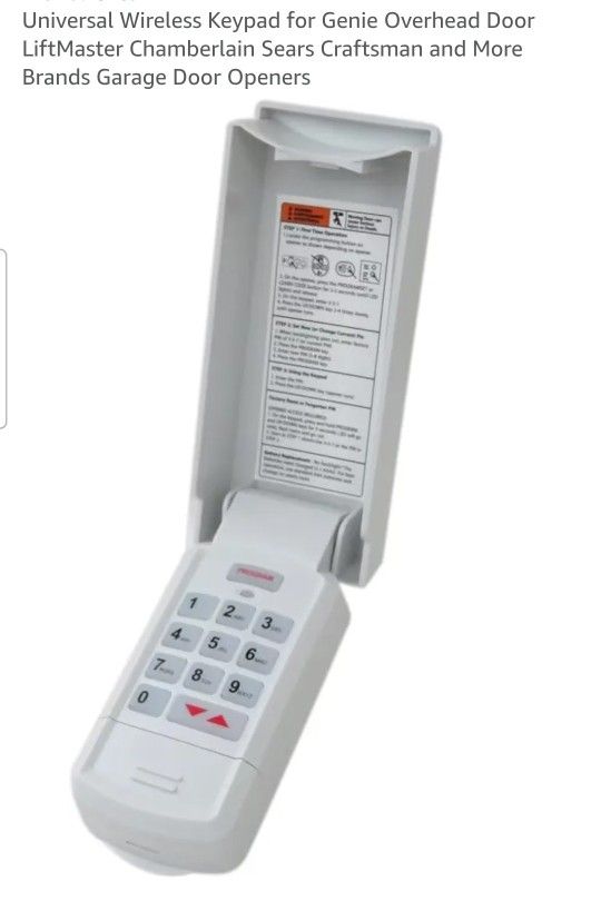Universal Wireless Keypad for Genie Overhead Door LiftMaster Chamberlain Sears Craftsman and More Brands Garage Door Openers