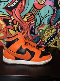 Nike Dunk High Chenille Swoosh Safety Orange