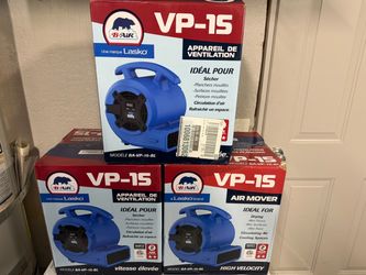 Set of 3 B-Air VP-15 High Velocity Floor Air Movers / Fans (Brand New Sealed)