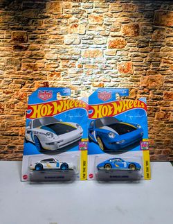 Hot Wheels '96 Porsche Carrera Magnus Walker  Blue and White $10 both