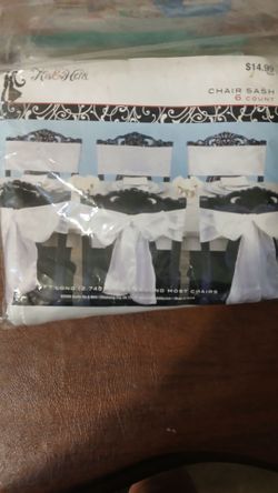 White Chair Sash