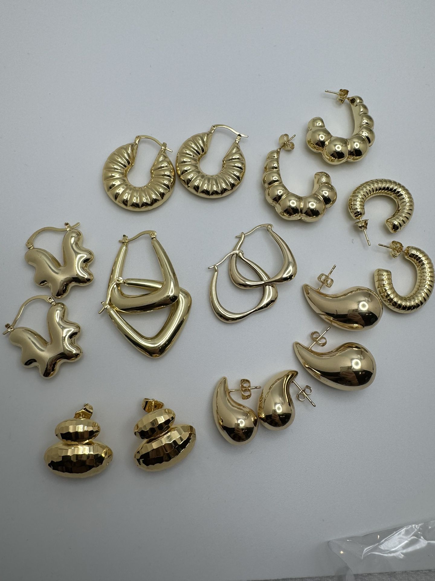 18k Gold Plated Chunky Styles Earrings $12 Ea