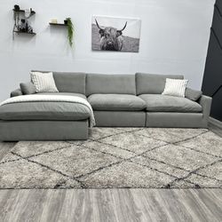 Gray Sectional Cloud Couch 