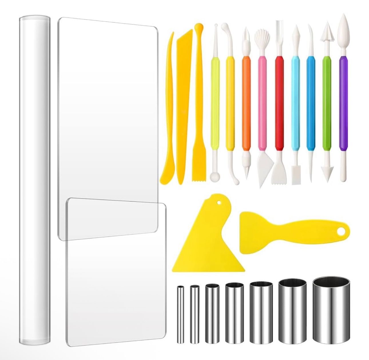 Honoson 24 Pcs Clay Sculpting Tools Kits Polymer Clay Tools DIY Set