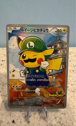 Luigi Pikachu Japanese Promo Pokémon Card 296/XY-P